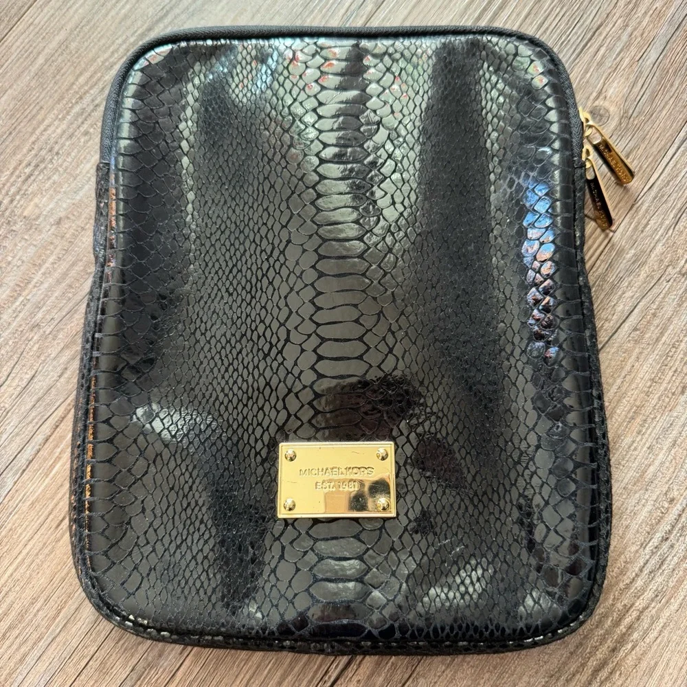 Michael Kors Black Snake Print Women's iPad Case Cover